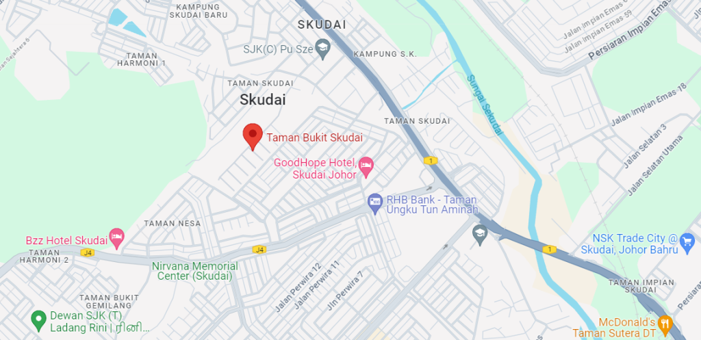 Bukit Skudai Cluster House Location